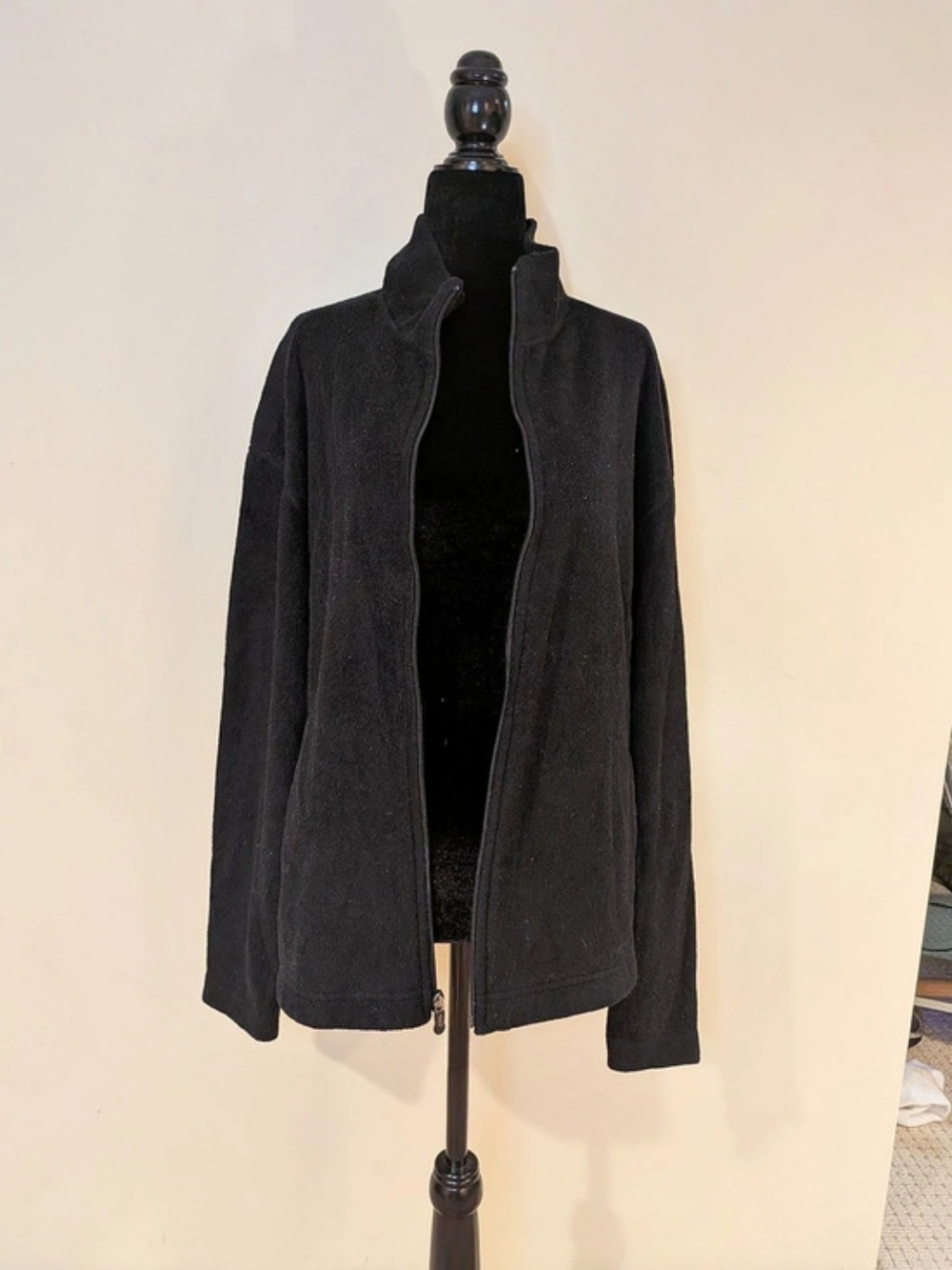 Patagonia Synchilla Full Zip Fleece Jacket Black Womens Size XL